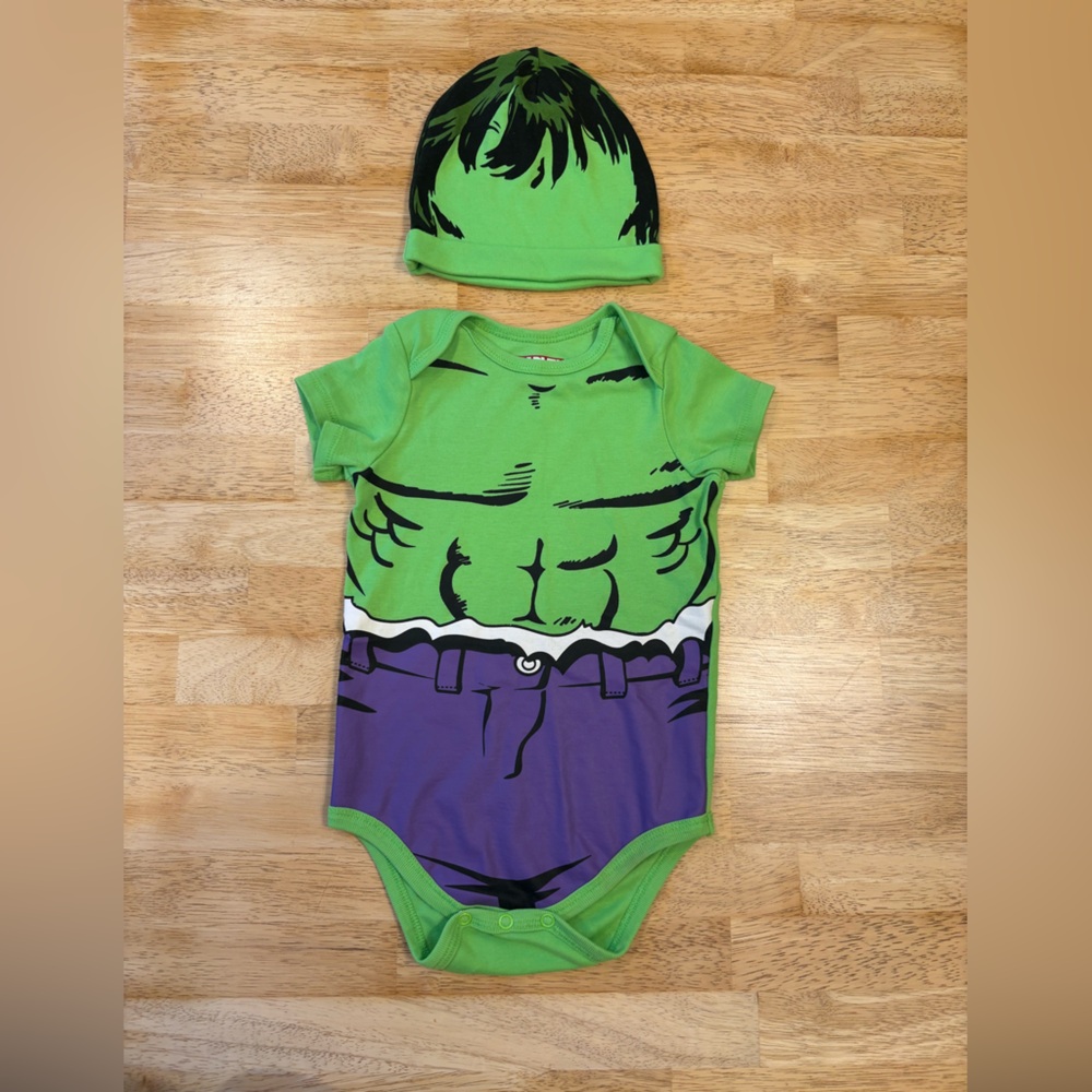 Marvel The Hulk Green Baby Onesie 18months